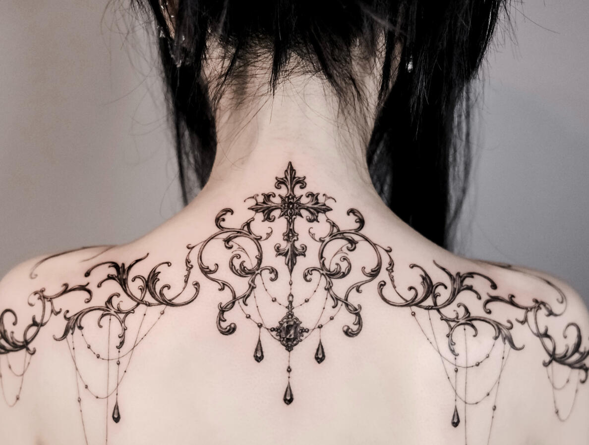 gothic cross jewelry tattoo
